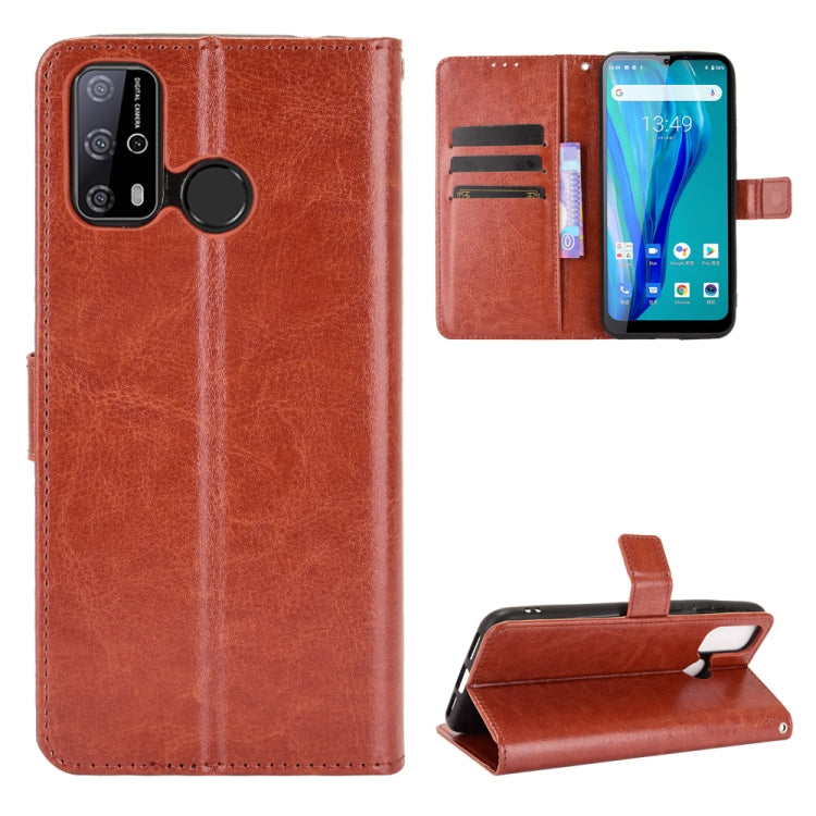 For Oukitel C23 Pro Crazy Horse Texture Horizontal Flip Leather Case with Holder & Card Slots & Lanyard