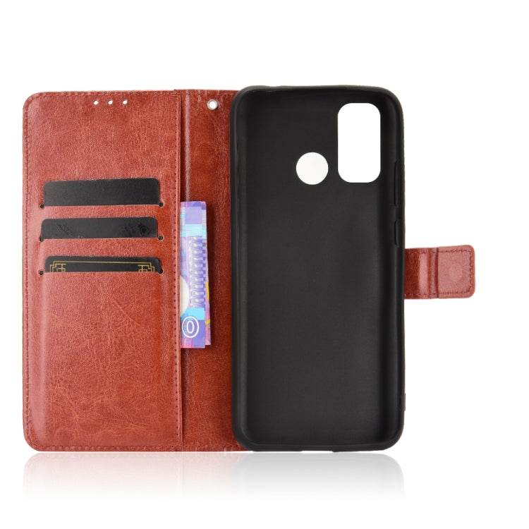 For Oukitel C23 Pro Crazy Horse Texture Horizontal Flip Leather Case with Holder & Card Slots & Lanyard