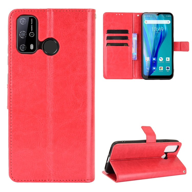 For Oukitel C23 Pro Crazy Horse Texture Horizontal Flip Leather Case with Holder & Card Slots & Lanyard