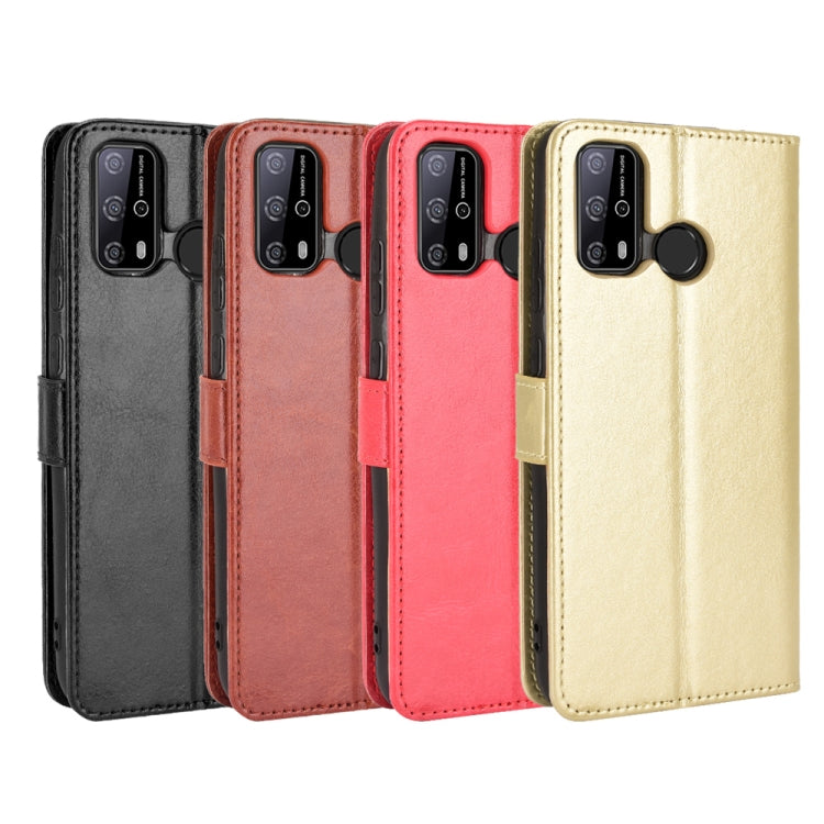 For Oukitel C23 Pro Crazy Horse Texture Horizontal Flip Leather Case with Holder & Card Slots & Lanyard