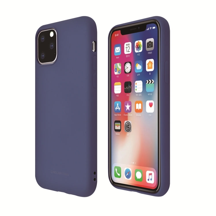For iPhone 11 Pro Max MOLANCANO Shockproof Solid Color Silica Gel Protective Case