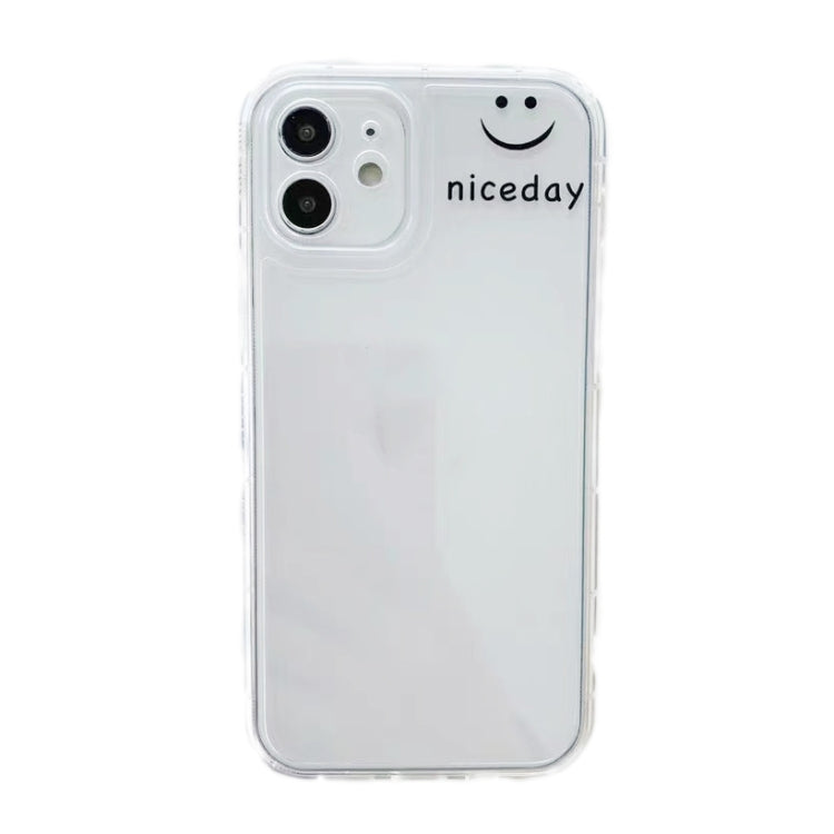 For iPhone 11 Pro Max Straight Edge Colored Drawing Smiley Face Pattern TPU Protective Case
