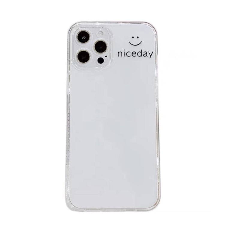 For iPhone 12 Pro Max Straight Edge Colored Drawing Smiley Face Pattern TPU Protective Case