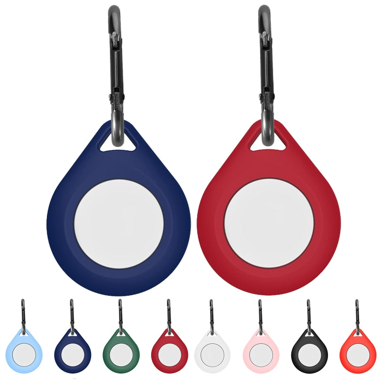 Shockproof Anti-scratch Silicone Protective Case Cover with Hang Loop For AirTag, Shape:Water Drop
