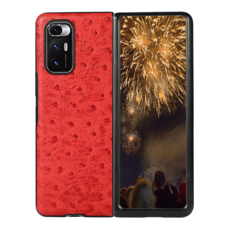 For Xiaomi Mi Mix Fold Ostrich Texture Leather Folding Protective Case