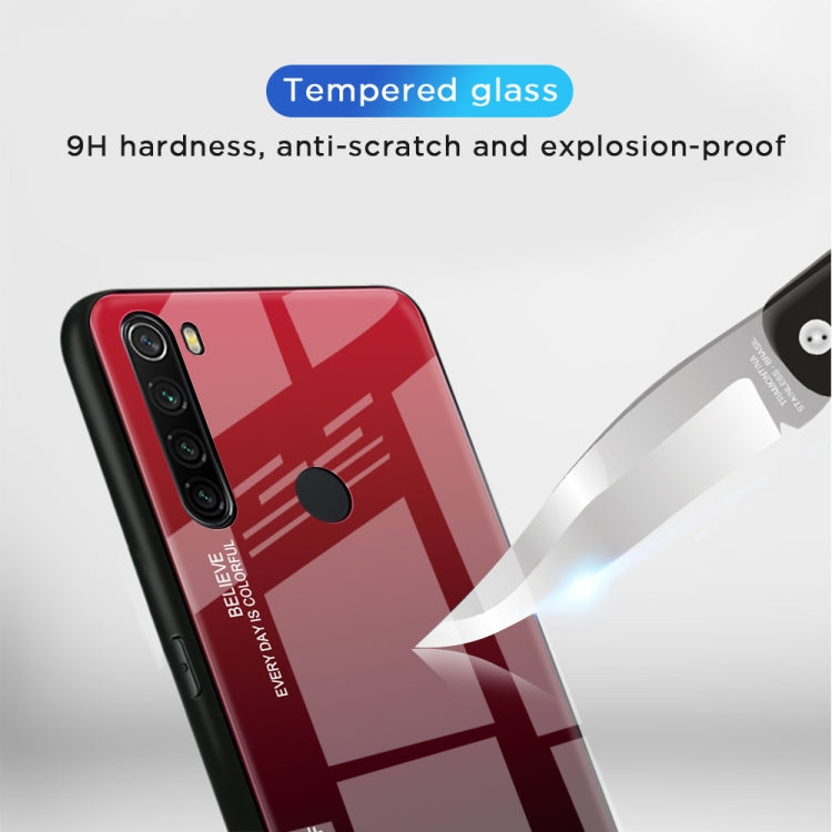 For Xiaomi Redmi Note 8 Gradient Color Glass Case