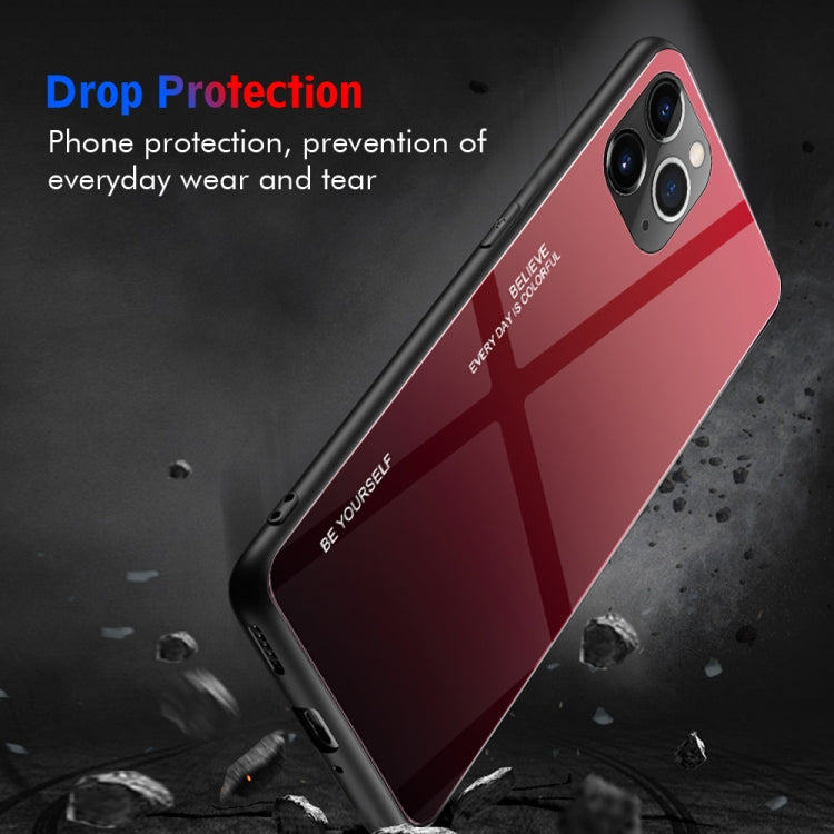 For iPhone 11 Pro Max Gradient Color Glass Case