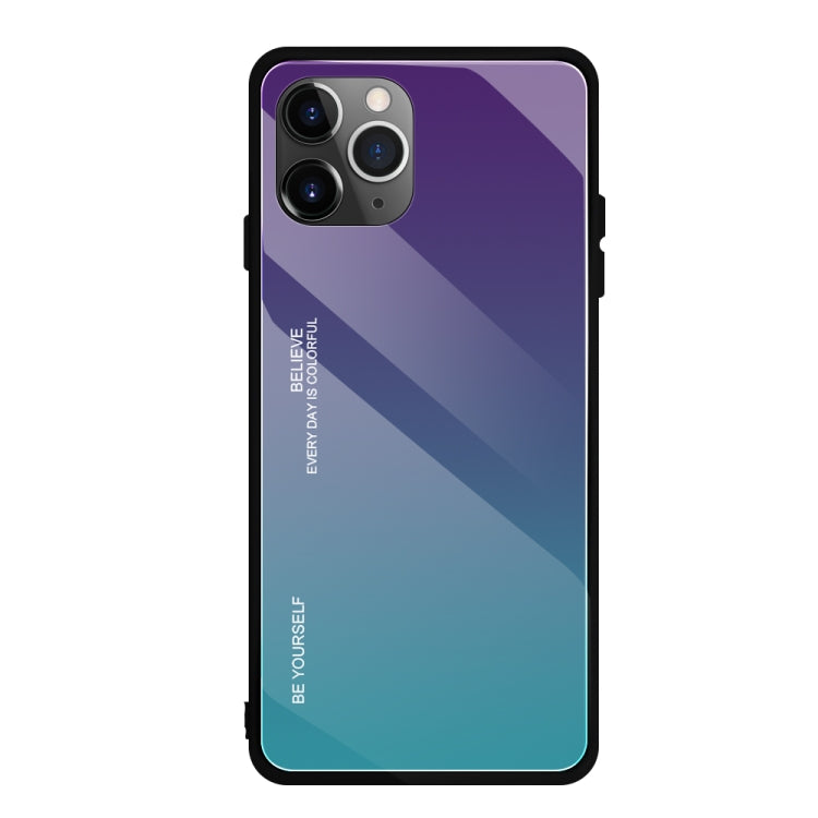For iPhone 11 Pro Max Gradient Color Glass Case