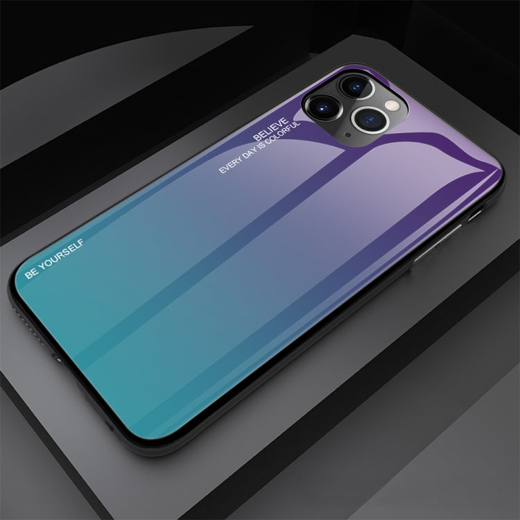 For iPhone 11 Pro Max Gradient Color Glass Case