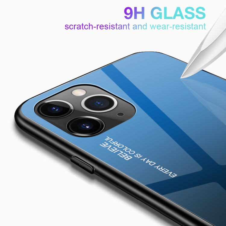 For iPhone 11 Gradient Color Glass Case