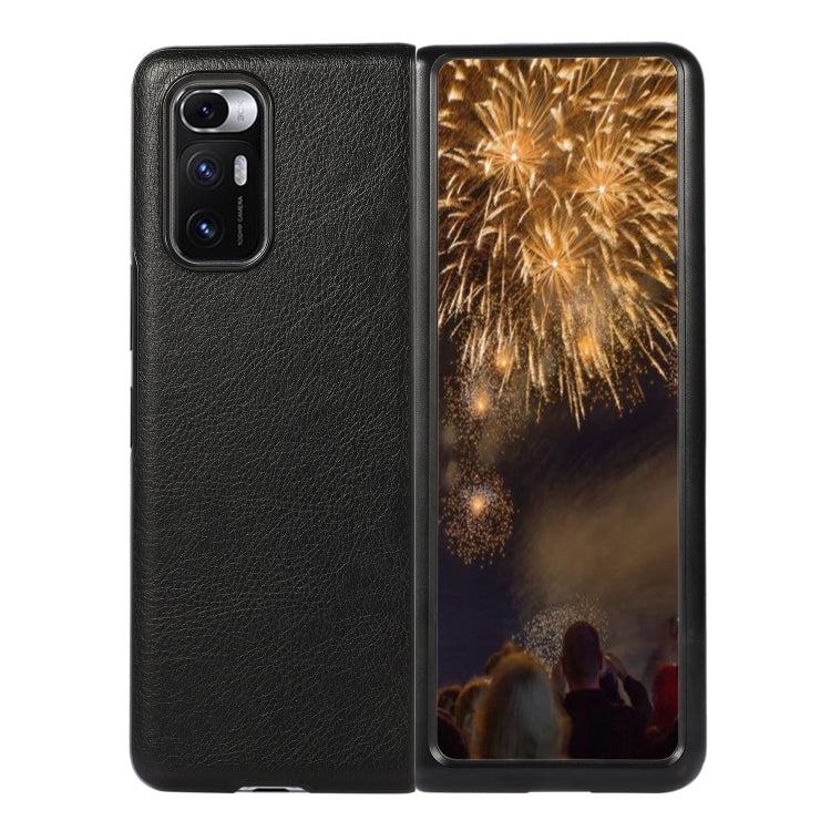 For Xiaomi Mi Mix Fold Two-color Lychee Texture Leather Protective Case
