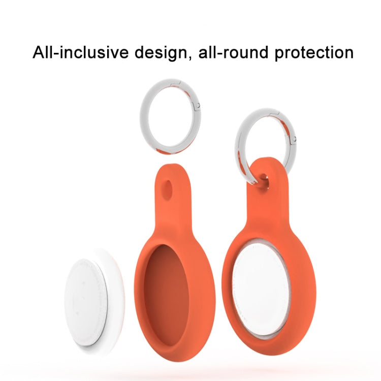 Shockproof Anti-scratch Silicone Protective Case Cover Key Chain with Hang Loop For AirTag