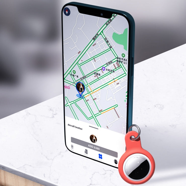 Shockproof Anti-scratch Silicone Protective Case Cover Key Chain with Hang Loop For AirTag