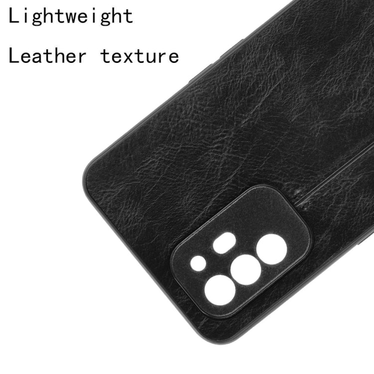 For OPPO A94 5G / F19 Pro+ 5G Shockproof Sewing Cow Skin Texture PC + PU + TPU Case