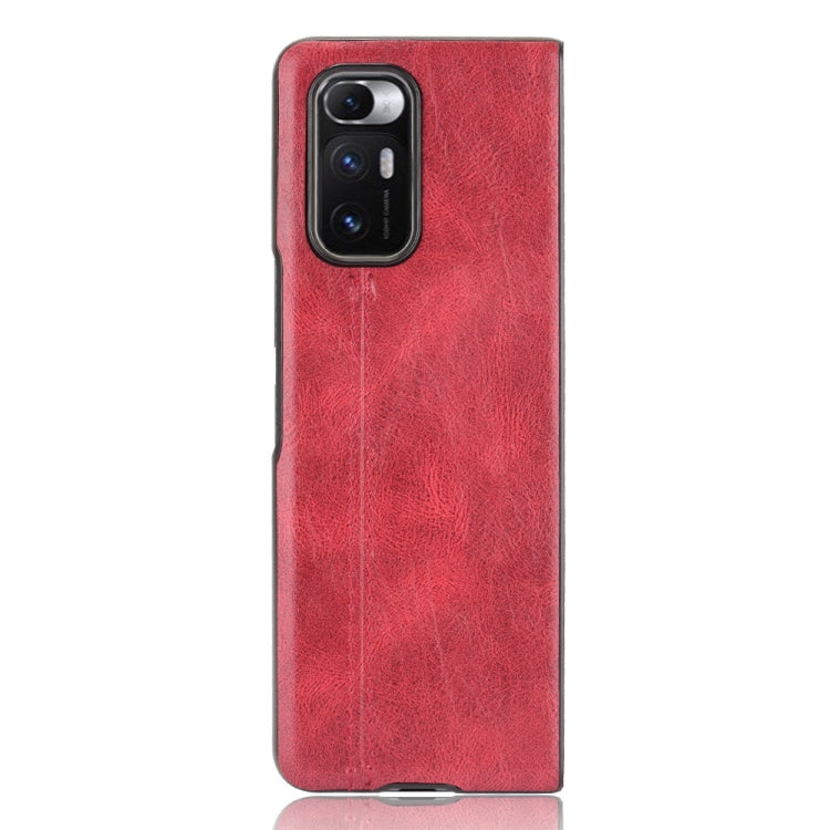 For Xiaomi Mi Mix Fold Shockproof Sewing Cow Skin Texture PC + PU + TPU Case