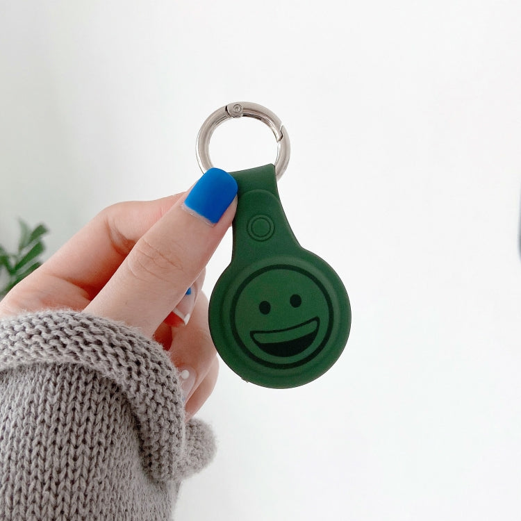 Shockproof Anti-scratch Smiling Face Silicone Protective Case Cover with Hang Loop For AirTag