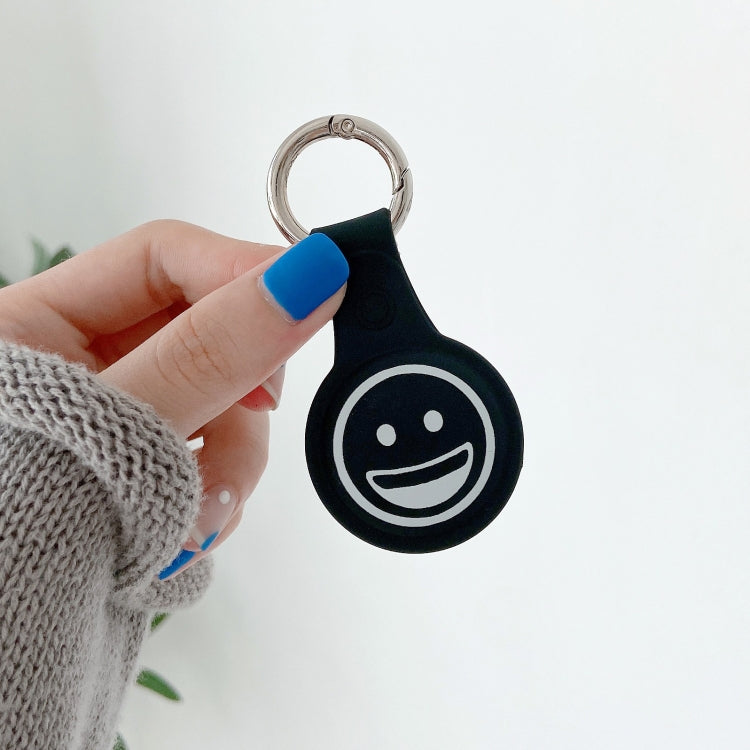 Shockproof Anti-scratch Smiling Face Silicone Protective Case Cover with Hang Loop For AirTag