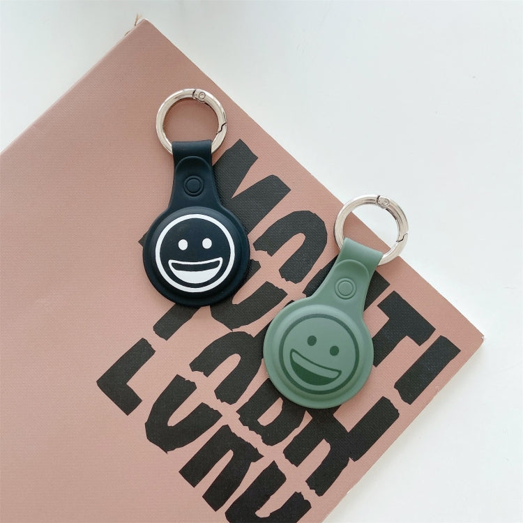 Shockproof Anti-scratch Smiling Face Silicone Protective Case Cover with Hang Loop For AirTag