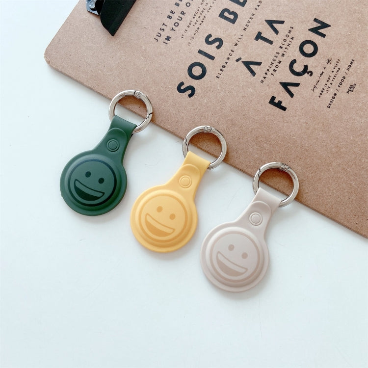Shockproof Anti-scratch Smiling Face Silicone Protective Case Cover with Hang Loop For AirTag