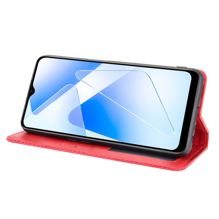 For OPPO A55 5G / A53s 5G Magnetic Buckle Retro Crazy Horse Texture Horizontal Flip Leather Case with Holder & Card Slots & Photo Frame