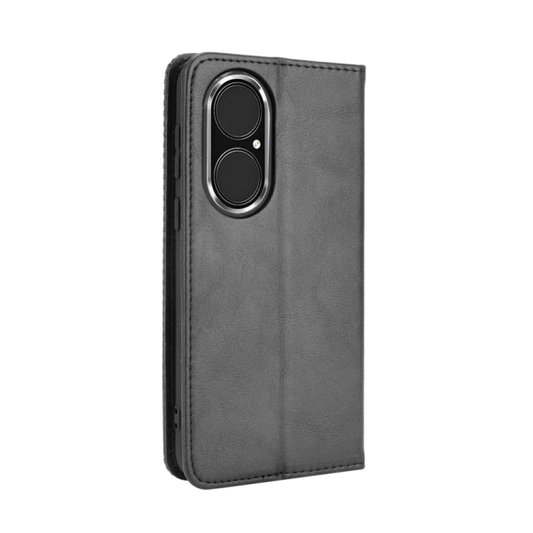 For Huawei P50 Magnetic Buckle Retro Crazy Horse Texture Horizontal Flip Leather Case with Holder & Card Slots & Photo Frame