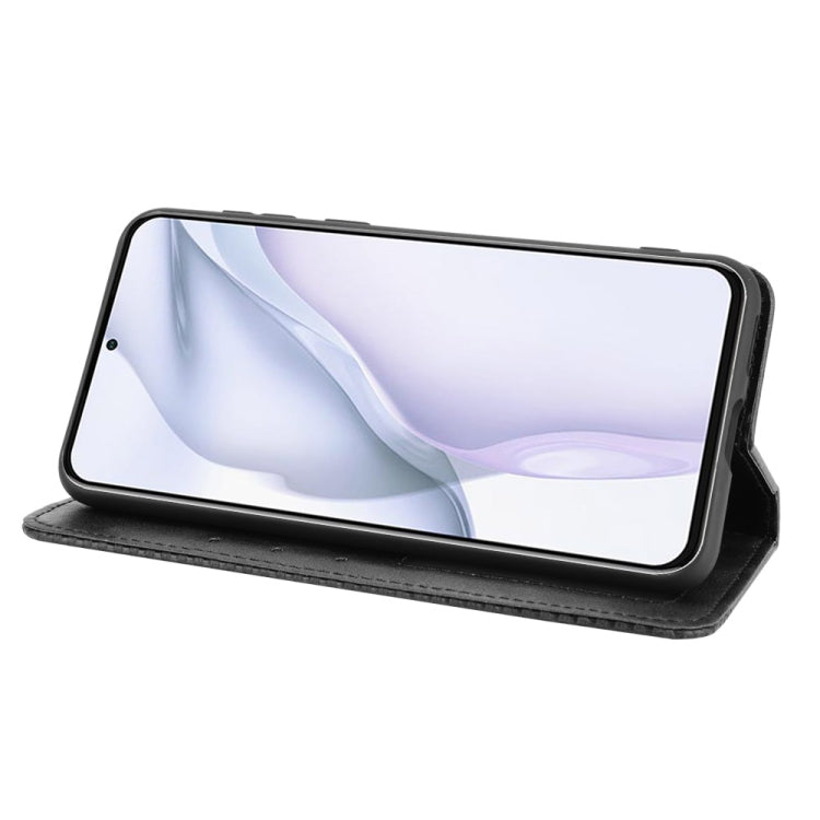 For Huawei P50 Magnetic Buckle Retro Crazy Horse Texture Horizontal Flip Leather Case with Holder & Card Slots & Photo Frame