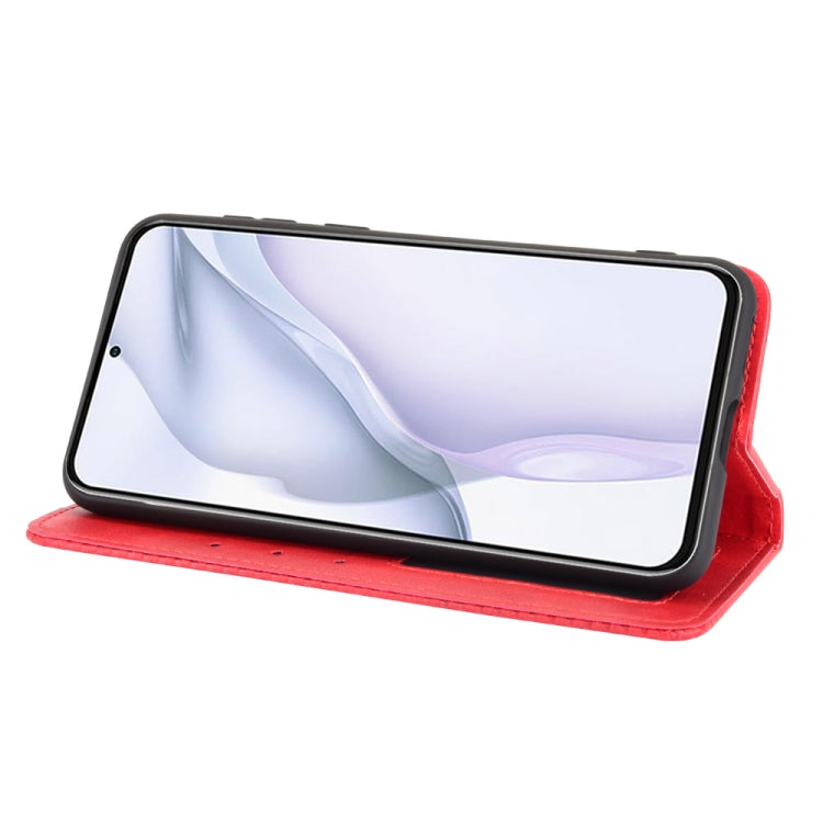 For Huawei P50 Magnetic Buckle Retro Crazy Horse Texture Horizontal Flip Leather Case with Holder & Card Slots & Photo Frame