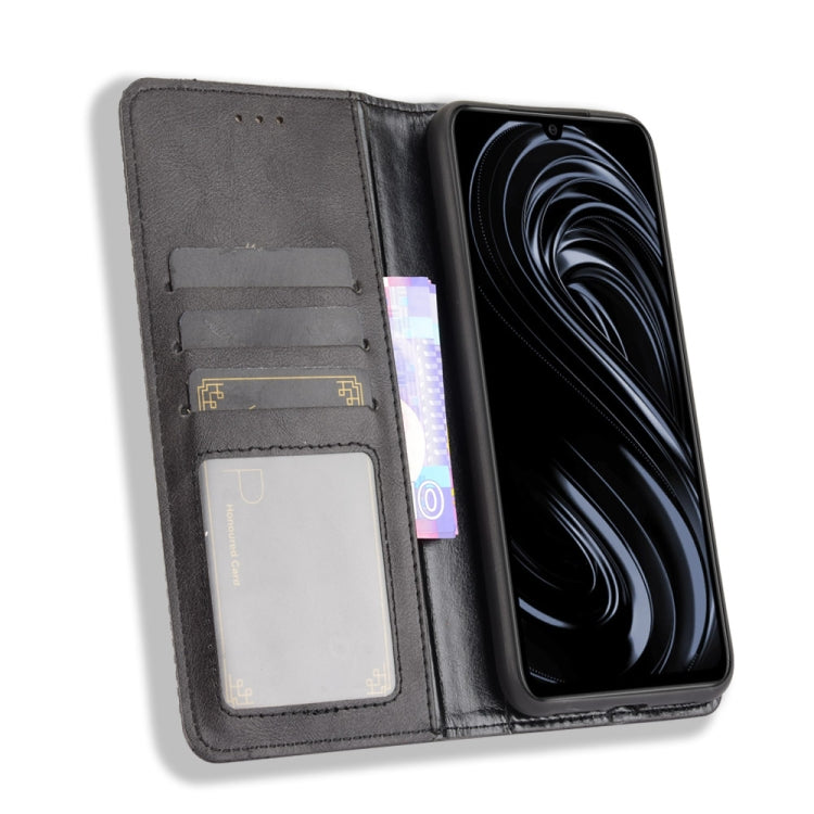 For Rakuten Big S Magnetic Buckle Retro Crazy Horse Texture Horizontal Flip Leather Case with Holder & Card Slots & Photo Frame