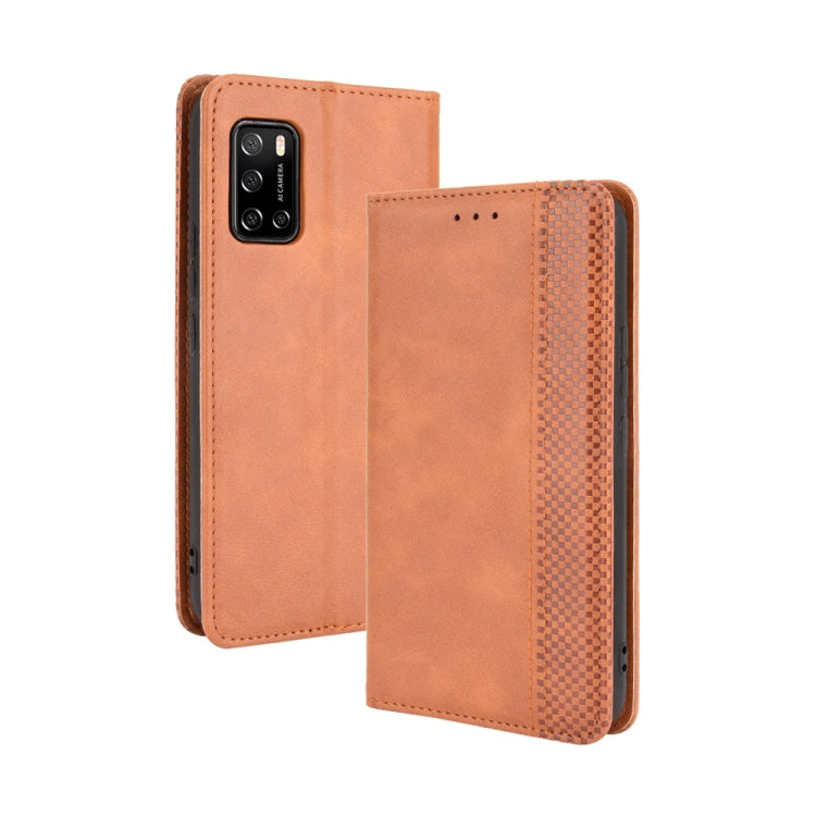 For Rakuten Big S Magnetic Buckle Retro Crazy Horse Texture Horizontal Flip Leather Case with Holder & Card Slots & Photo Frame
