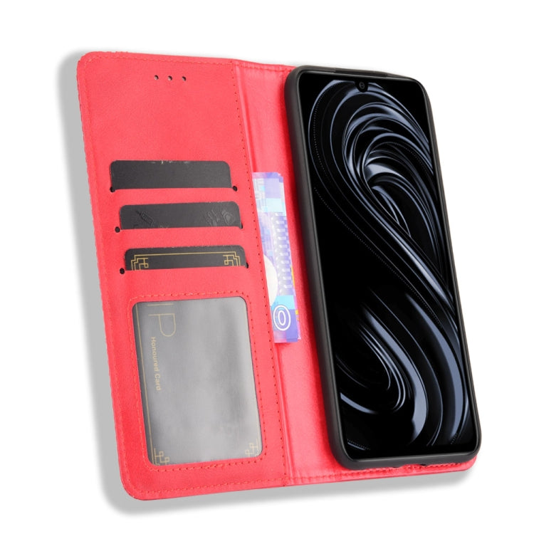 For Rakuten Big S Magnetic Buckle Retro Crazy Horse Texture Horizontal Flip Leather Case with Holder & Card Slots & Photo Frame