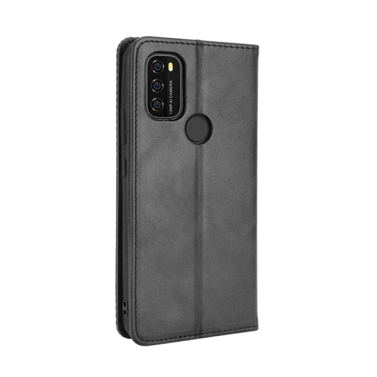 For Blackview A70 (2021) Magnetic Buckle Retro Crazy Horse Texture Horizontal Flip Leather Case with Holder & Card Slots & Photo Frame