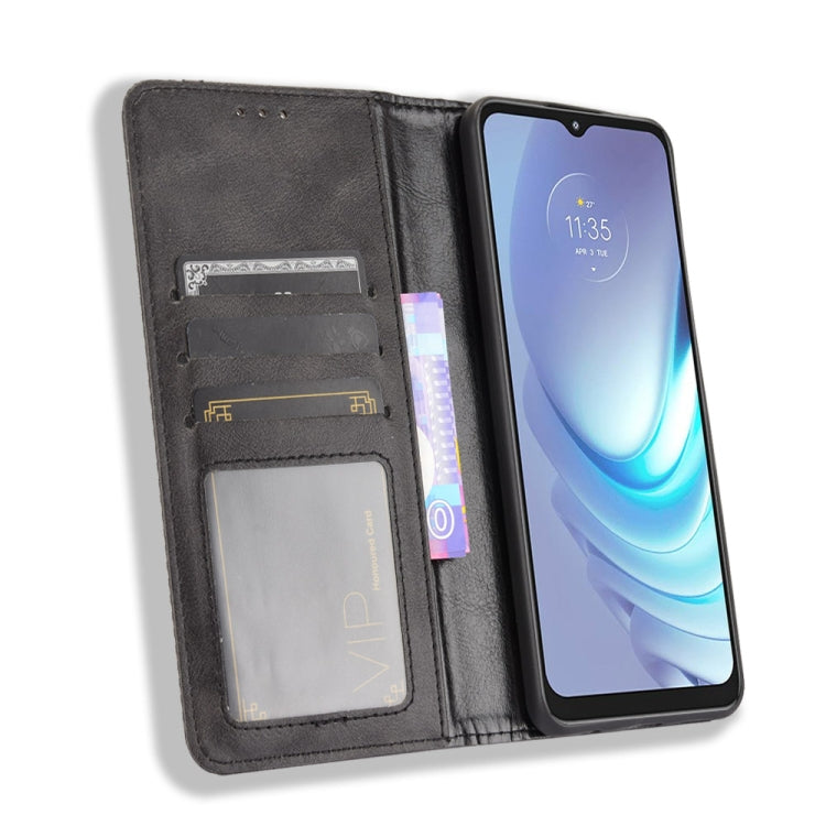 For Motorola Moto G50 Magnetic Buckle Retro Crazy Horse Texture Horizontal Flip Leather Case with Holder & Card Slots & Photo Frame