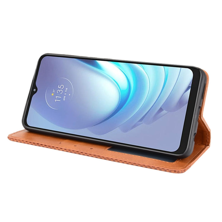 For Motorola Moto G50 Magnetic Buckle Retro Crazy Horse Texture Horizontal Flip Leather Case with Holder & Card Slots & Photo Frame