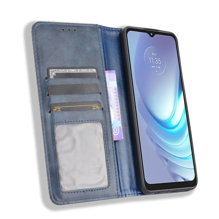 For Motorola Moto G50 Magnetic Buckle Retro Crazy Horse Texture Horizontal Flip Leather Case with Holder & Card Slots & Photo Frame