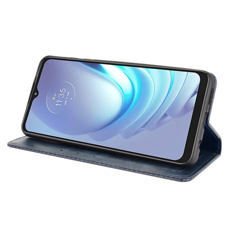 For Motorola Moto G50 Magnetic Buckle Retro Crazy Horse Texture Horizontal Flip Leather Case with Holder & Card Slots & Photo Frame