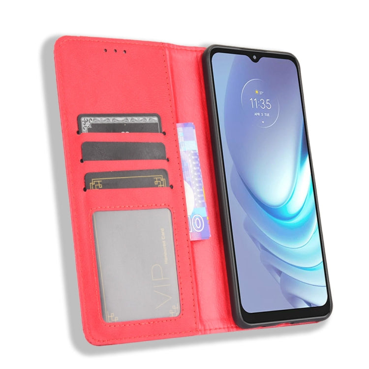 For Motorola Moto G50 Magnetic Buckle Retro Crazy Horse Texture Horizontal Flip Leather Case with Holder & Card Slots & Photo Frame