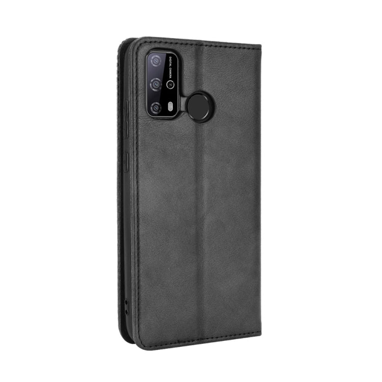 For Oukitel C23 Pro Magnetic Buckle Retro Crazy Horse Texture Horizontal Flip Leather Case with Holder & Card Slots & Photo Frame