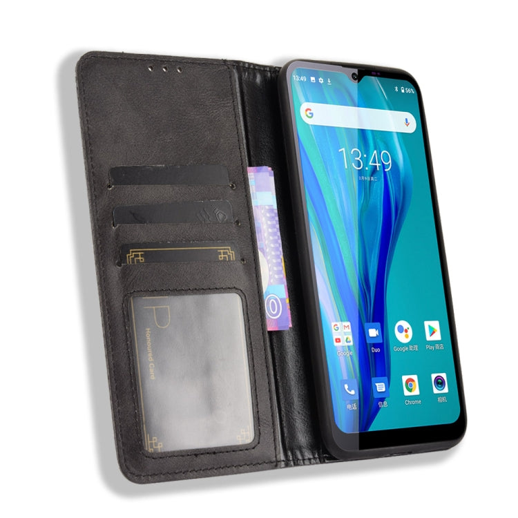 For Oukitel C23 Pro Magnetic Buckle Retro Crazy Horse Texture Horizontal Flip Leather Case with Holder & Card Slots & Photo Frame