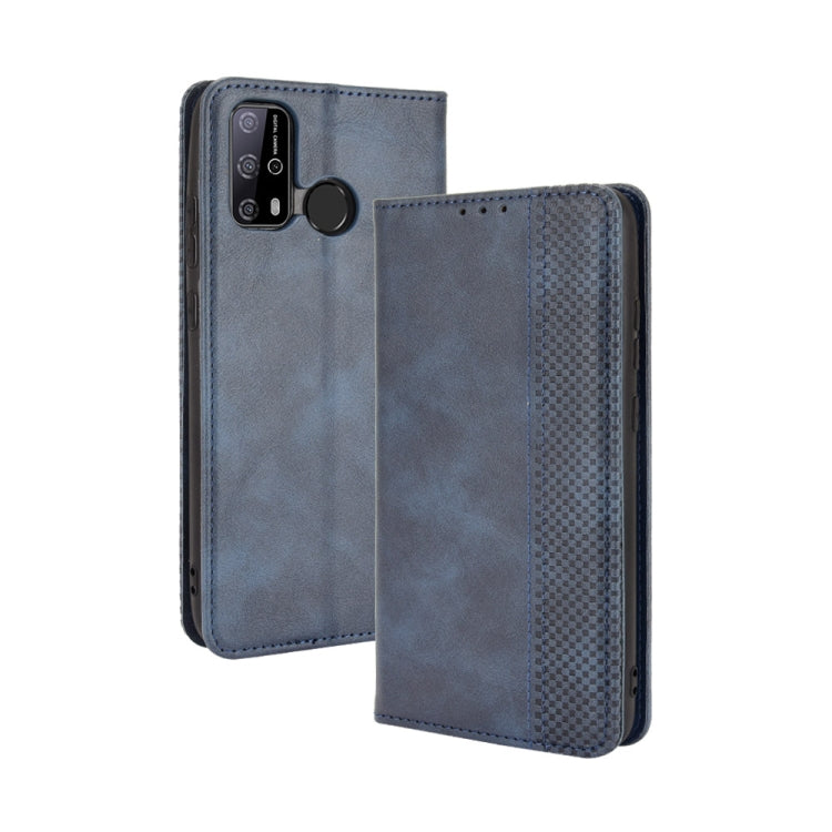 For Oukitel C23 Pro Magnetic Buckle Retro Crazy Horse Texture Horizontal Flip Leather Case with Holder & Card Slots & Photo Frame