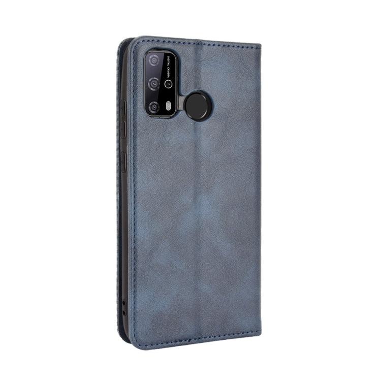 For Oukitel C23 Pro Magnetic Buckle Retro Crazy Horse Texture Horizontal Flip Leather Case with Holder & Card Slots & Photo Frame