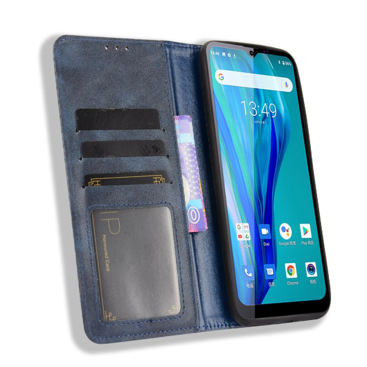 For Oukitel C23 Pro Magnetic Buckle Retro Crazy Horse Texture Horizontal Flip Leather Case with Holder & Card Slots & Photo Frame