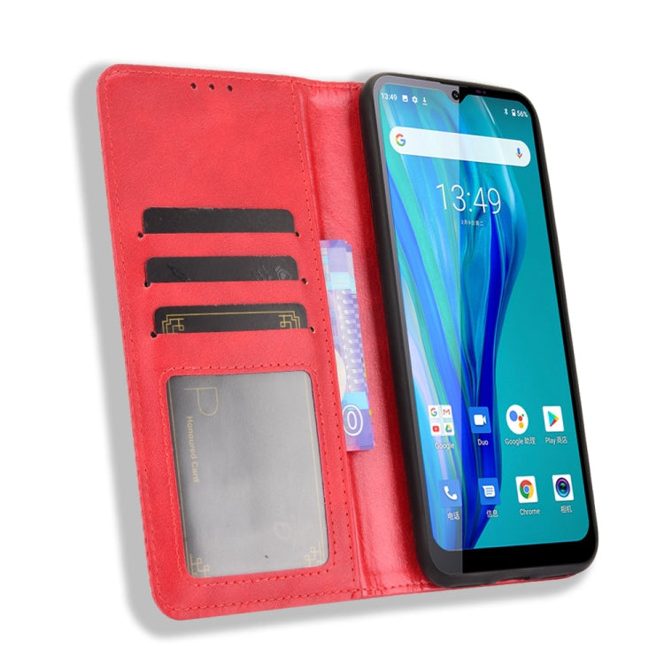For Oukitel C23 Pro Magnetic Buckle Retro Crazy Horse Texture Horizontal Flip Leather Case with Holder & Card Slots & Photo Frame