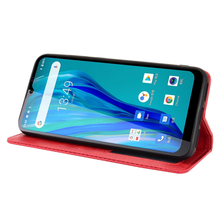For Oukitel C23 Pro Magnetic Buckle Retro Crazy Horse Texture Horizontal Flip Leather Case with Holder & Card Slots & Photo Frame