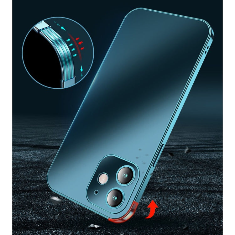For iPhone 12 mini Anti-fingerprint Frosted Electroplating Protective Case with Camera Film