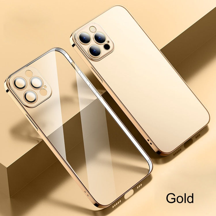 For iPhone 12 Pro Anti-fingerprint Frosted Electroplating Protective Case with Camera Film