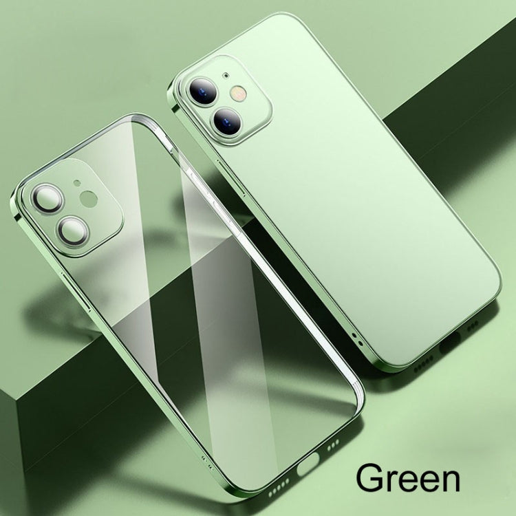 For iPhone 12 Pro Anti-fingerprint Frosted Electroplating Protective Case with Camera Film