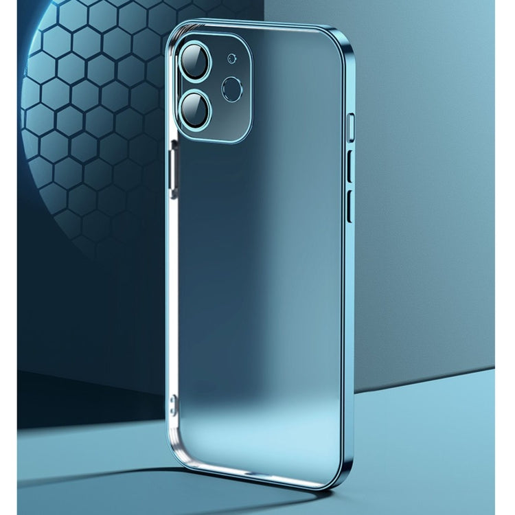 For iPhone 12 Pro Anti-fingerprint Frosted Electroplating Protective Case with Camera Film