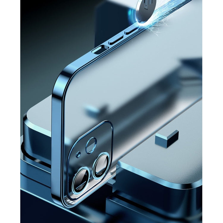 For iPhone 12 Pro Anti-fingerprint Frosted Electroplating Protective Case with Camera Film