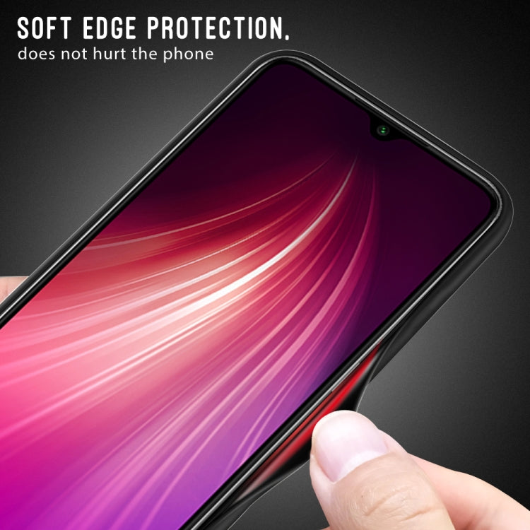 For Xiaomi Redmi Note 8 Pro Carbon Fiber Texture Gradient Color Glass Case