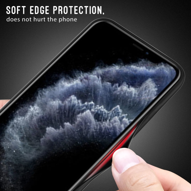 For iPhone 11 Carbon Fiber Texture Gradient Color Glass Case